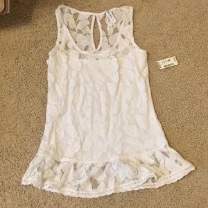 White lace tank top